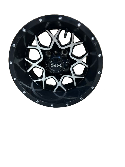 12'' Fusion Wheel, Gloss black & Machined